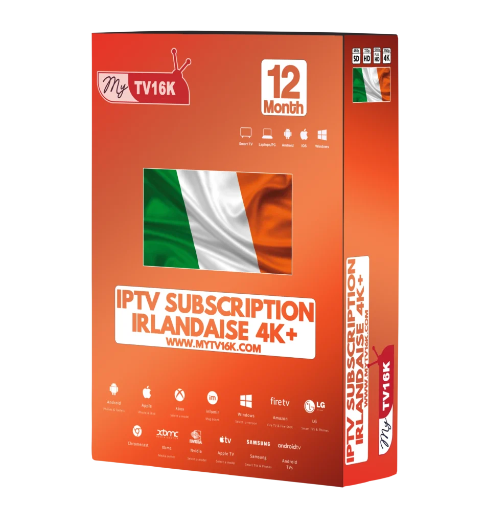 IPTV Subscription Irlandaise 12 Month- Plan 4K